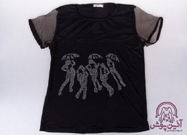 نگهداری از تیشرت زنانه سفید نگین دار