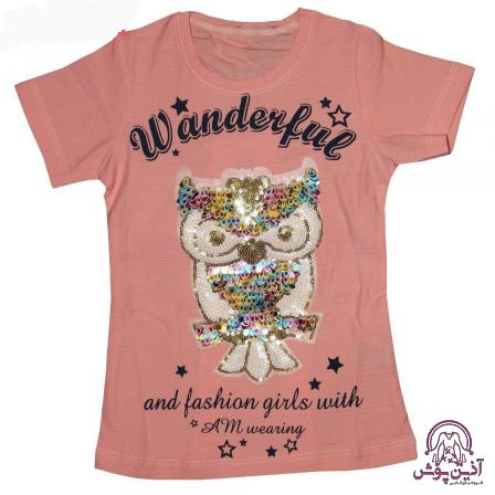 2fde8ced5da137514d9c5cd538085773 خرید تیشرت زنانه پولکی طرح جغد