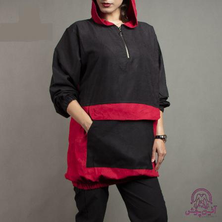 سفارش هودی زنانه دورنگ بلند